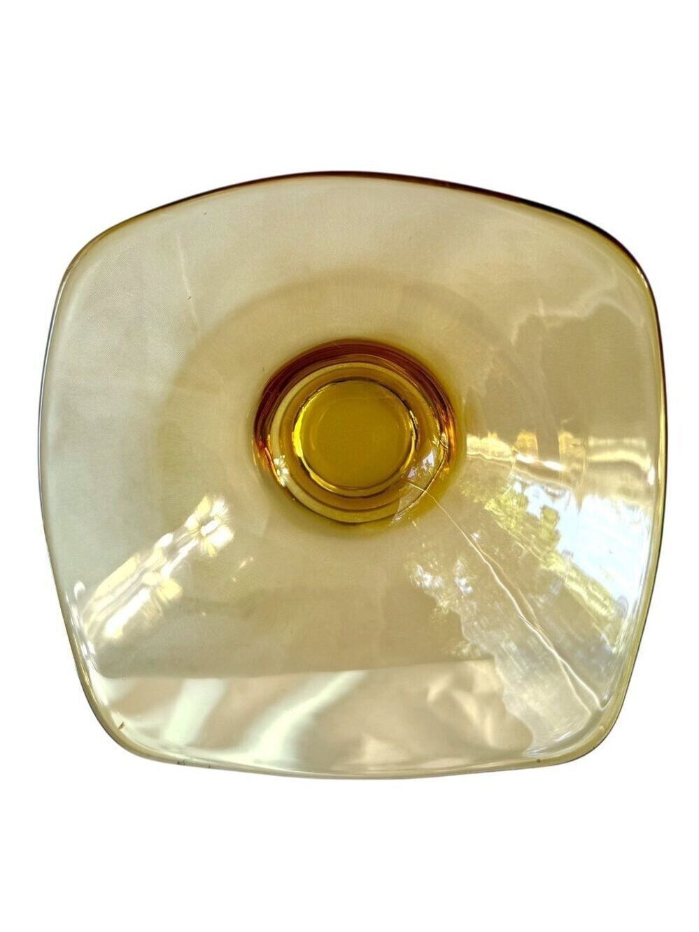 Vintage Viking Glass Amber Candy Dish Bowl - Picture 3 of 8